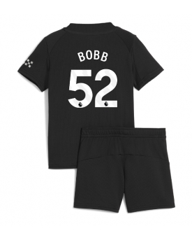 Manchester City Oscar Bobb #52 Maglia Gara Trasferta Repliche 2025-26 Bambino Maniche Corte